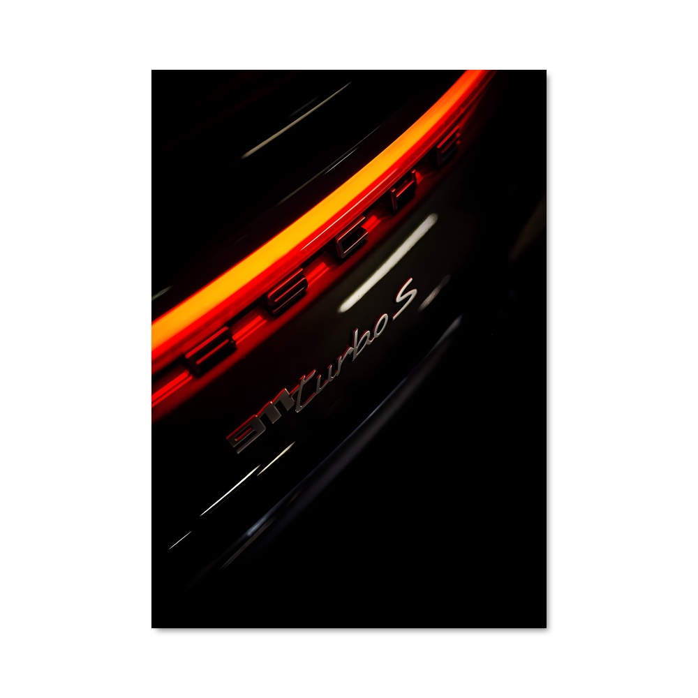 Poster Lumières de Turbo – affiche Porsche